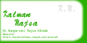 kalman majsa business card